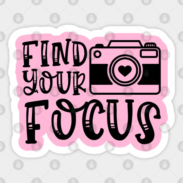 Find Your Focus Camera Photography Sticker by GlimmerDesigns